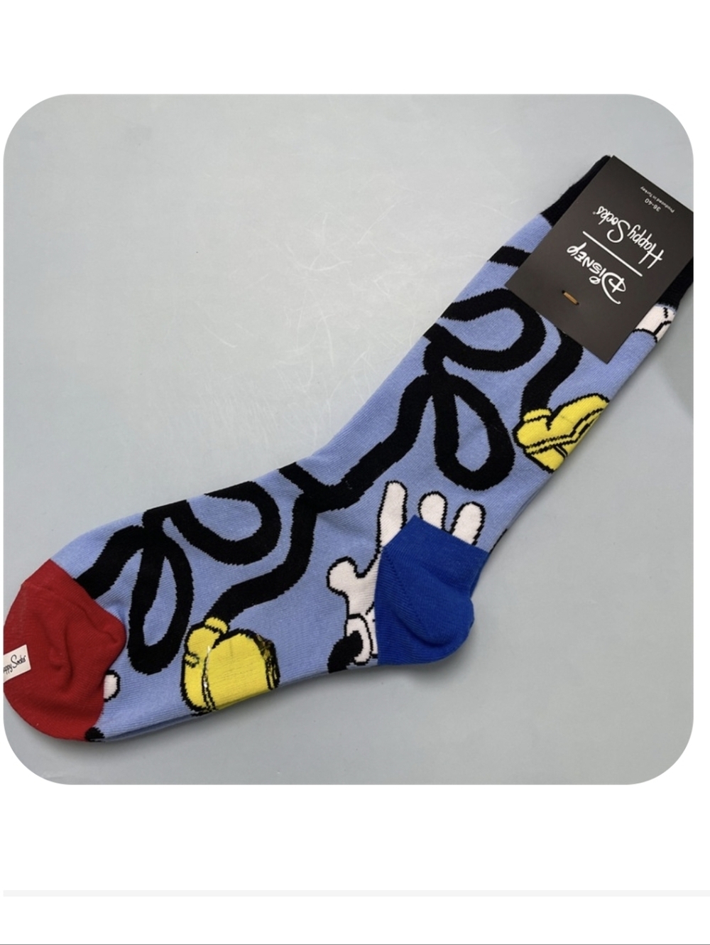 Disney Light Blue Happy Socks Crew Socks
